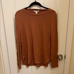 Madewell Long Sleeve Top in Warm Brown